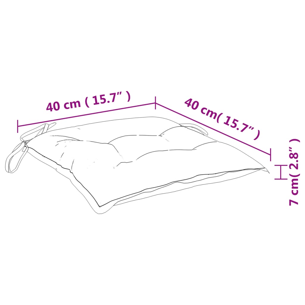 Stoelkussens 6 st 40x40x7 cm oxford stof grijs - AllerleiShop