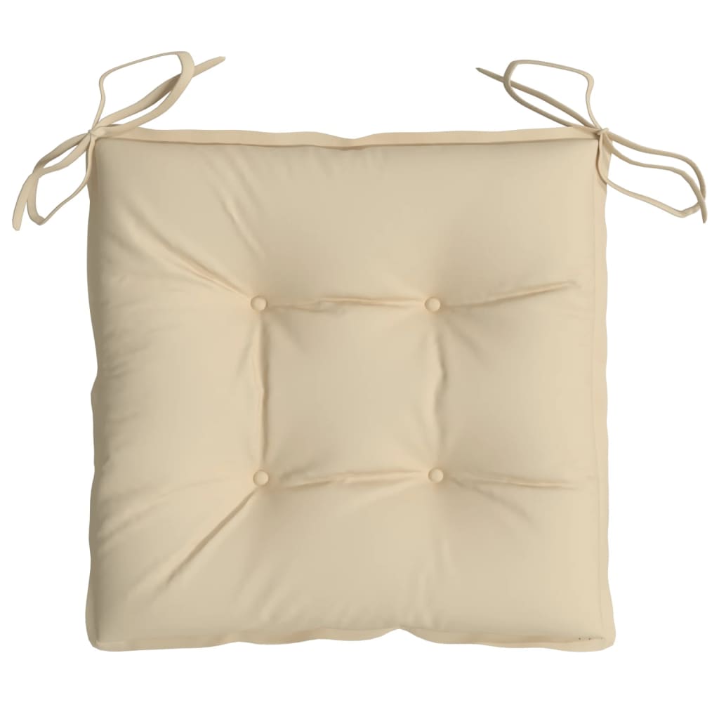 Stoelkussens 2 st 40x40x7 cm oxford stof beige - AllerleiShop