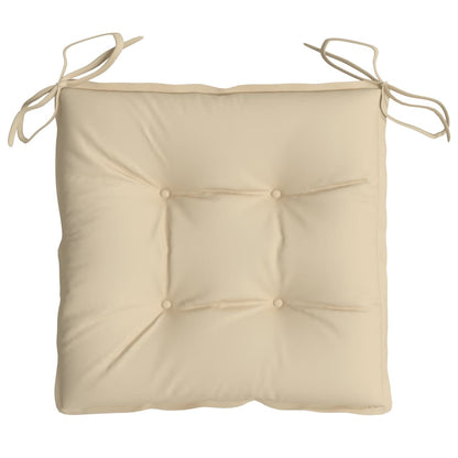 Stoelkussens 4 st 40x40x7 cm oxford stof beige - AllerleiShop