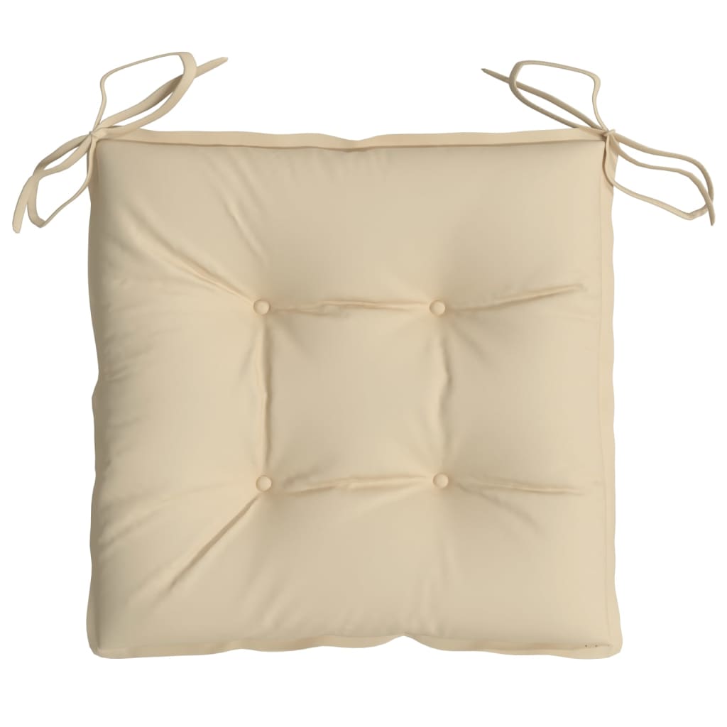 Stoelkussens 6 st 40x40x7 cm oxford stof beige - AllerleiShop