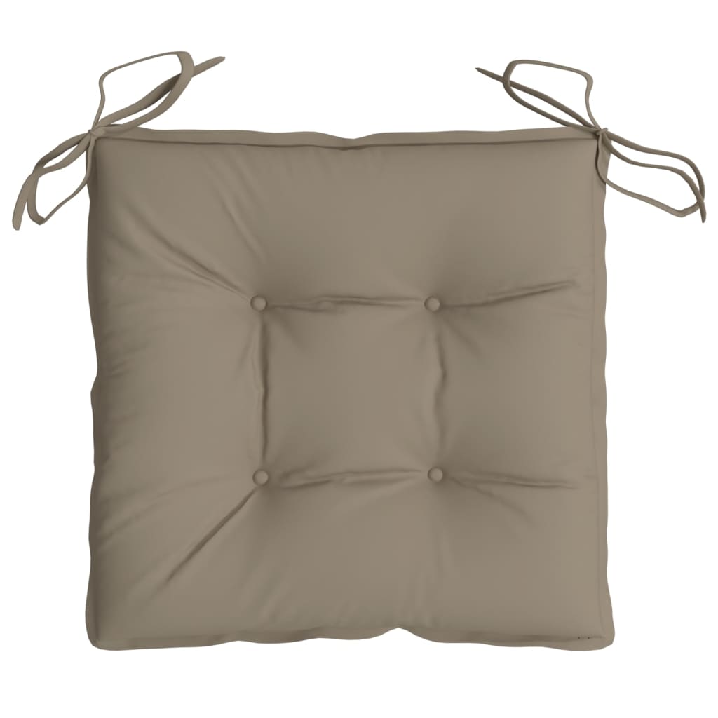 Stoelkussens 2 st 40x40x7 cm oxford stof taupe - AllerleiShop