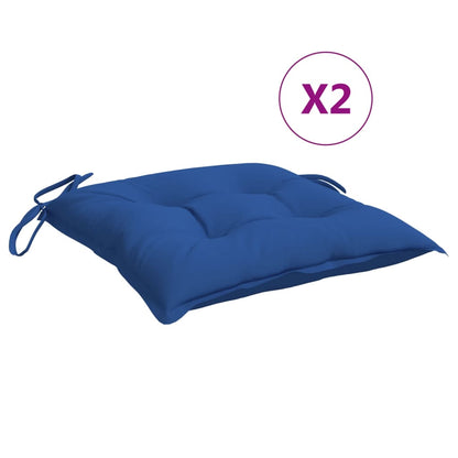 Stoelkussens 2 st 40x40x7 cm oxford stof blauw - AllerleiShop