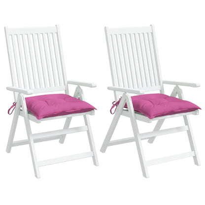 Stoelkussens 2 st 40x40x7 cm stof roze - AllerleiShop