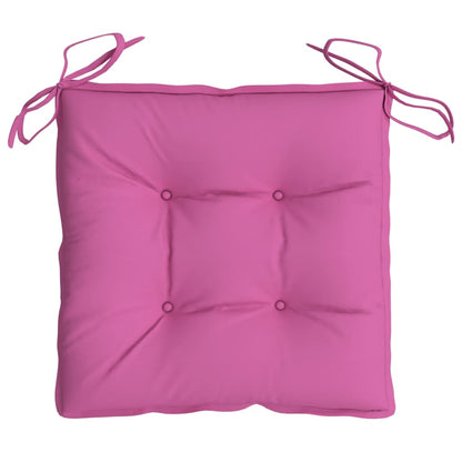 Stoelkussens 2 st 40x40x7 cm stof roze - AllerleiShop