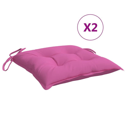 Stoelkussens 6 st 40x40x7 cm stof roze - AllerleiShop