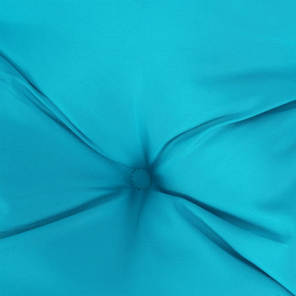 Stoelkussens 2 st 40x40x7 cm stof turquoise - AllerleiShop