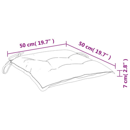 Stoelkussens 2 st 50x50x7 cm oxford stof grijs - AllerleiShop