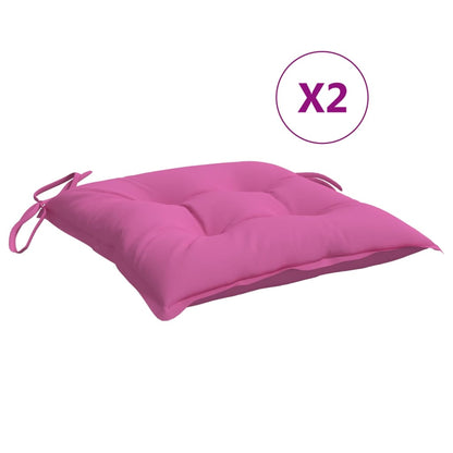 Stoelkussens 2 st 50x50x7 cm oxford stof roze - AllerleiShop