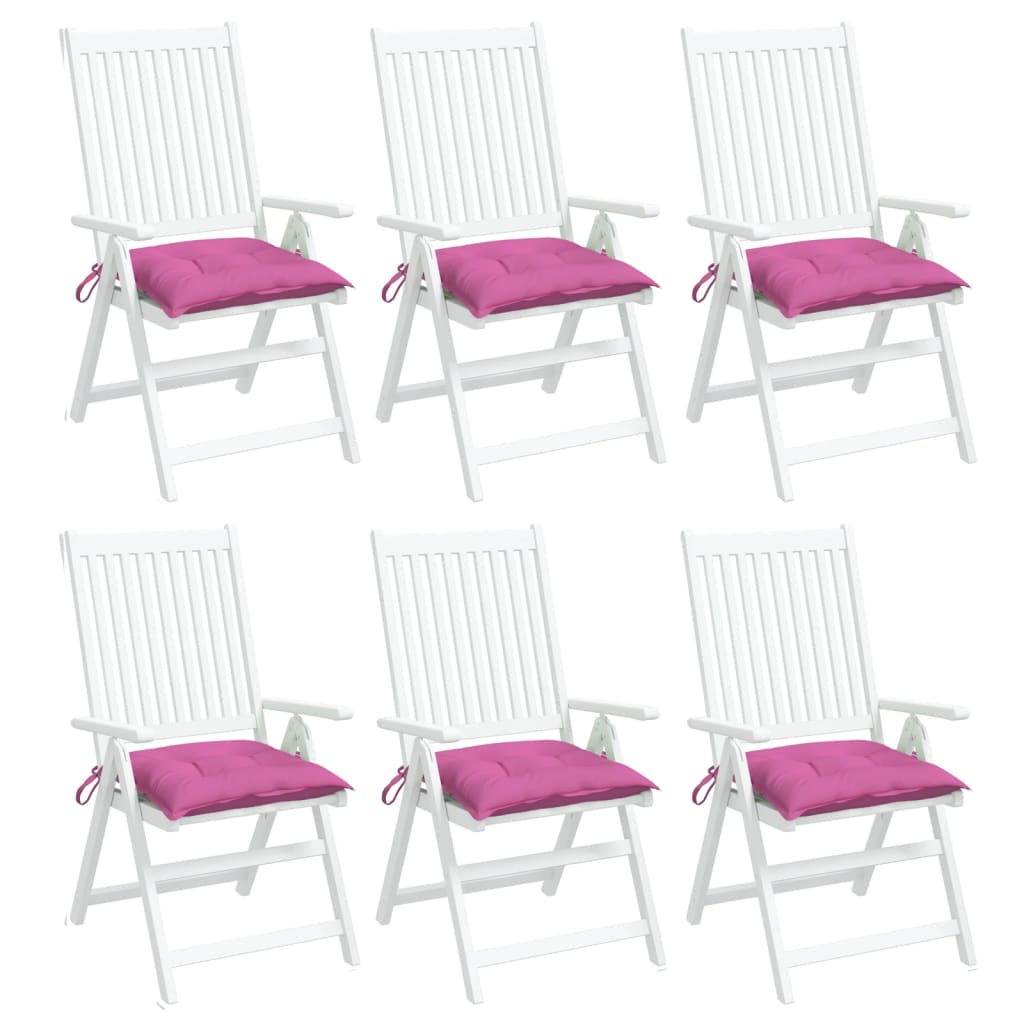 Stoelkussens 6 st 50x50x7 cm oxford stof roze - AllerleiShop