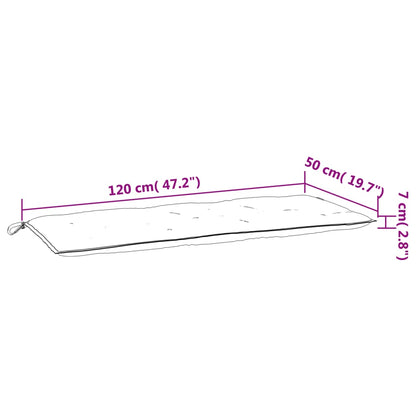 Tuinbankkussen 120x50x7 cm stof meerkleurig - AllerleiShop