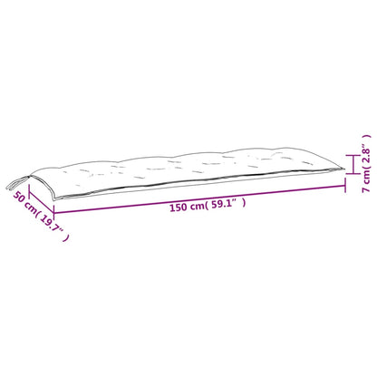 Tuinbankkussen 150x50x7 cm oxford stof grijs - AllerleiShop