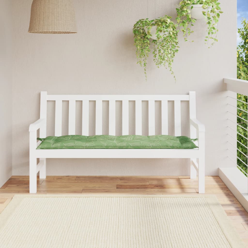 Tuinbankkussen 150x50x7 cm oxford stof bladpatroon - AllerleiShop