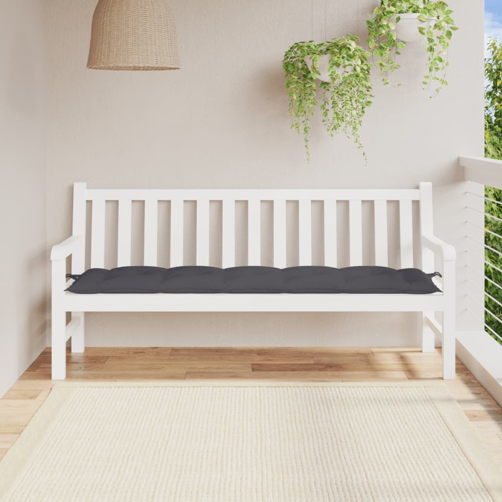 Tuinbankkussen 180x50x7 cm oxford stof antracietkleurig - AllerleiShop