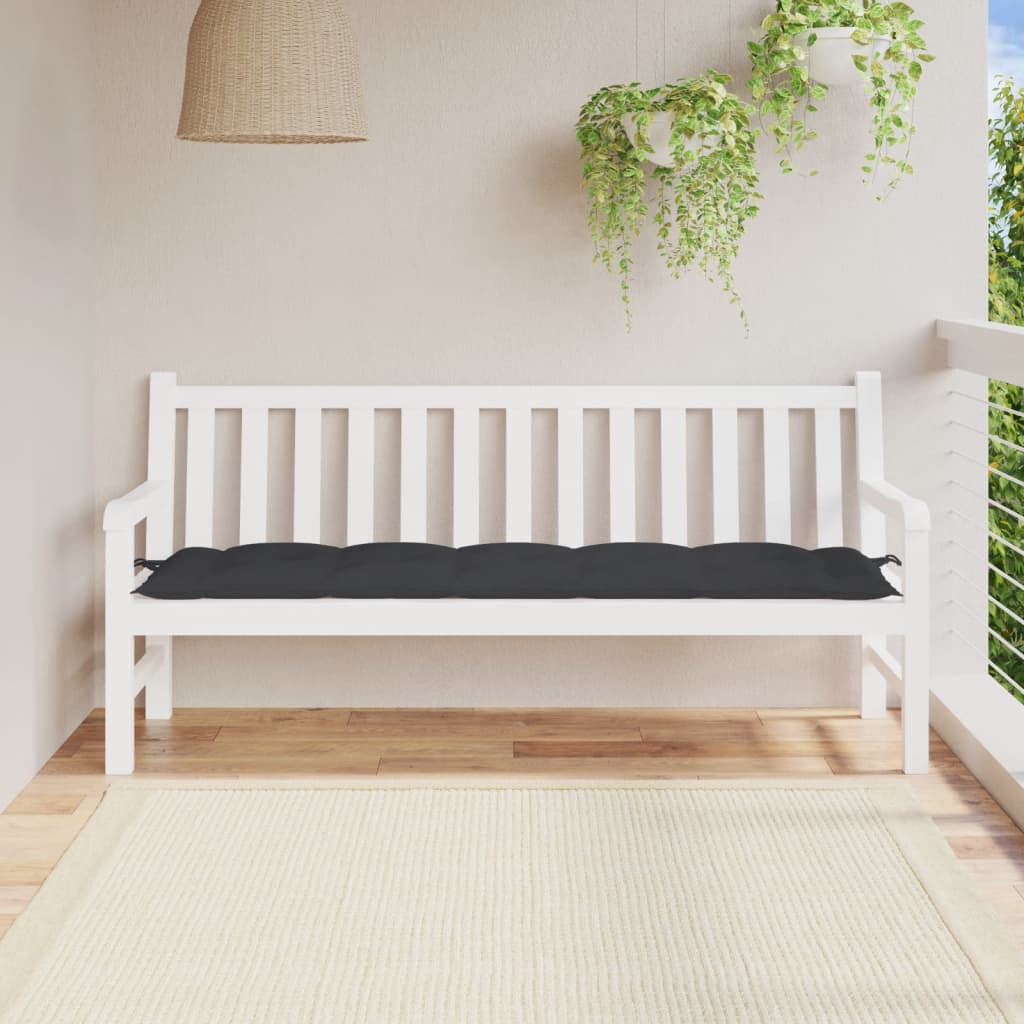 Tuinbankkussen 180x50x7 cm oxford stof zwart - AllerleiShop