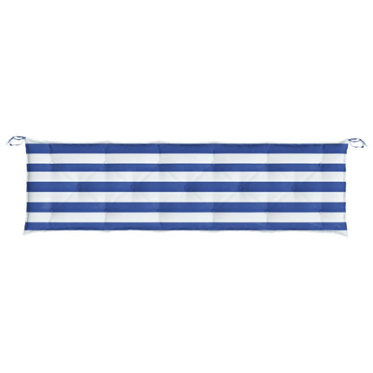 Bankkussen gestreept 180x50x7 cm stof gestreept wit en blauw - AllerleiShop