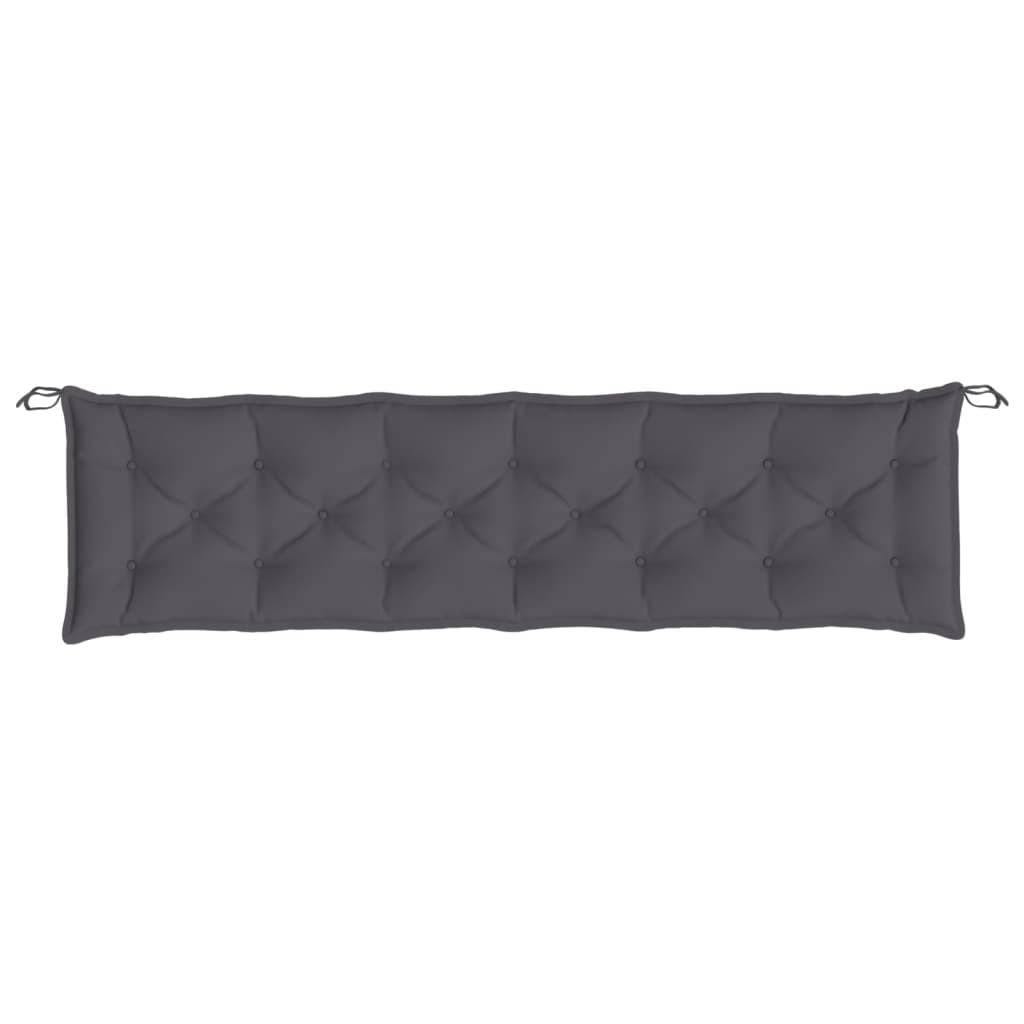 Tuinbankkussen 200x50x7 cm oxford stof antracietkleurig - AllerleiShop