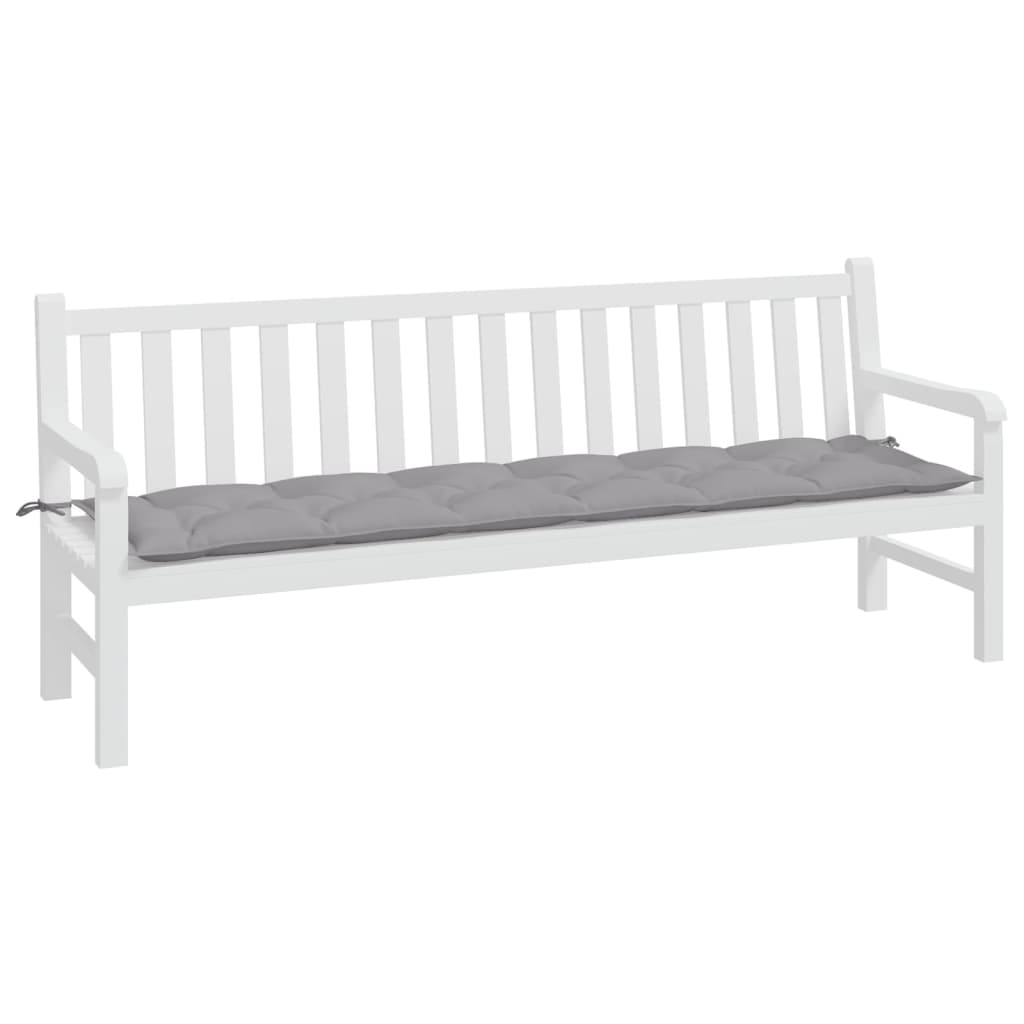 Tuinbankkussen 200x50x7 cm oxford stof grijs - AllerleiShop