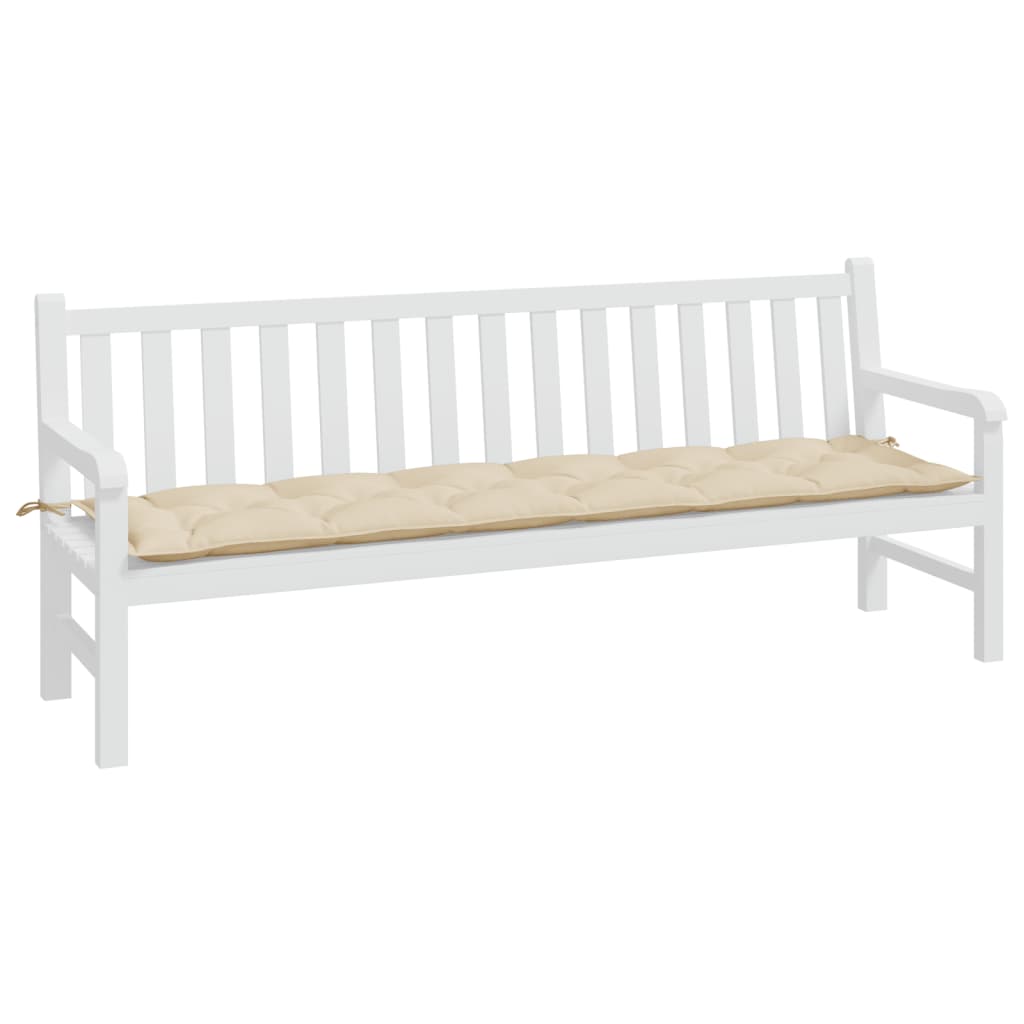 Tuinbankkussen 200x50x7 cm oxford stof beige - AllerleiShop