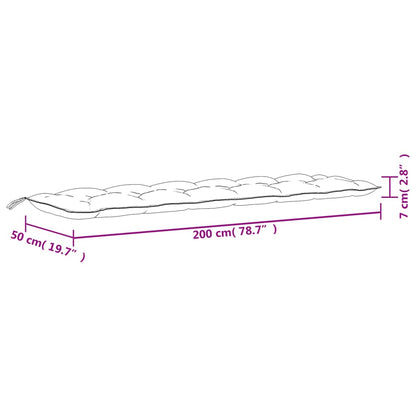 Tuinbankkussen 200x50x7 cm stof groen - AllerleiShop