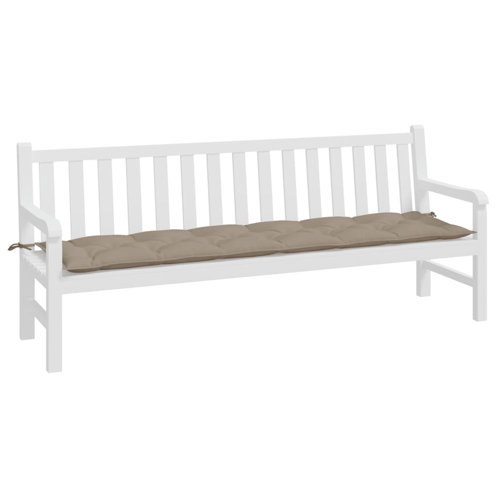 Tuinbankkussen 200x50x7 cm oxford stof taupe - AllerleiShop