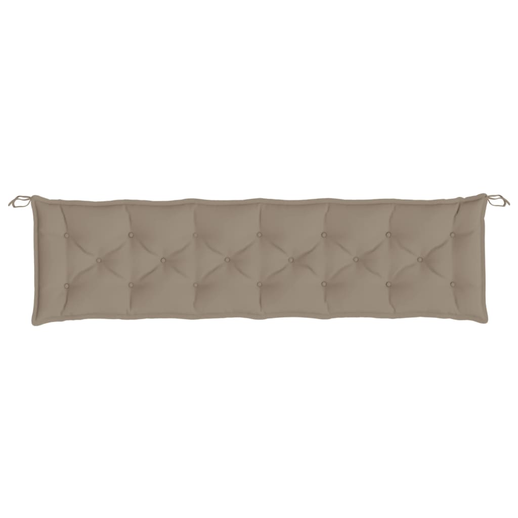 Tuinbankkussen 200x50x7 cm oxford stof taupe - AllerleiShop