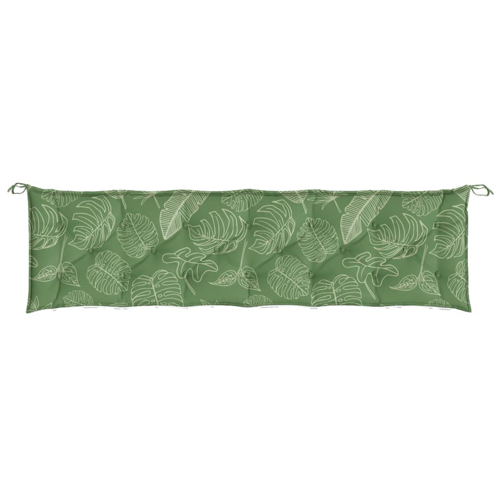 Tuinbankkussen bladpatroon 200x50x7 cm stof - AllerleiShop