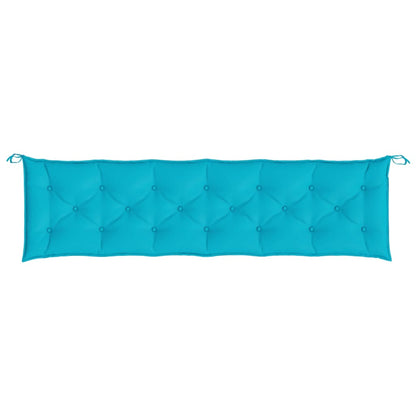 Tuinbankkussen 200x50x7 cm stof turquoise - AllerleiShop