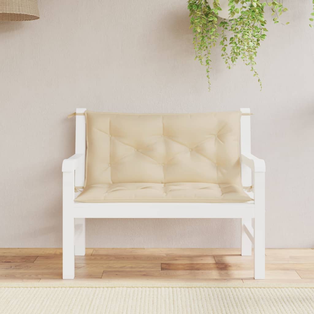 Tuinbankkussens 2 st 100x50x7 cm oxford stof beige - AllerleiShop