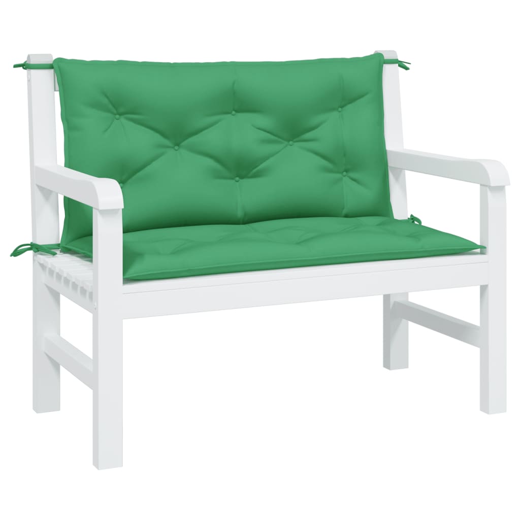 Tuinbankkussens 2 st 100x50x7 cm oxford stof groen - AllerleiShop