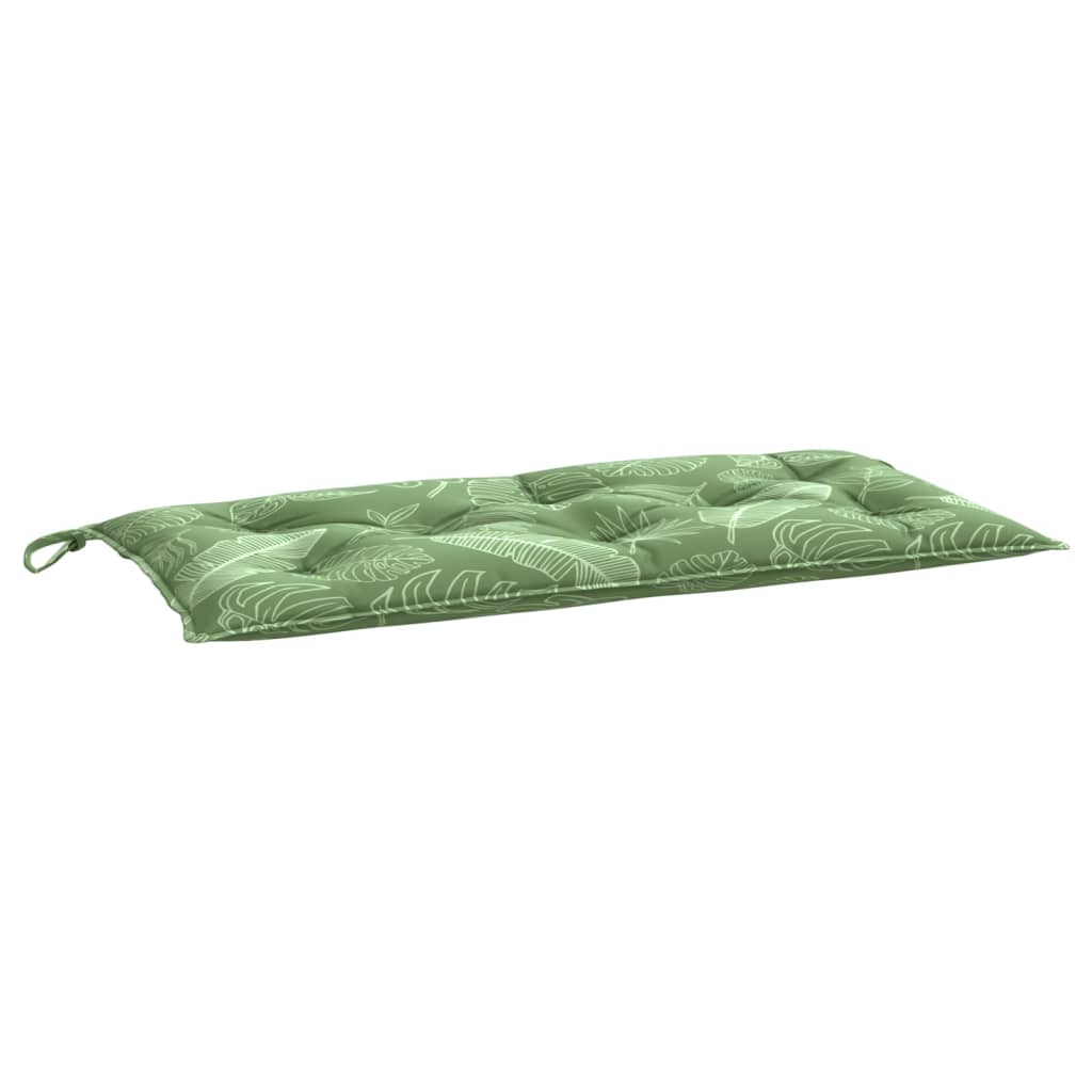 Tuinbankkussens 2 st bladpatroon 100x50x7 cm stof - AllerleiShop