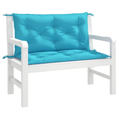 Tuinbankkussens 2 st 100x50x7 cm stof turquoise - AllerleiShop