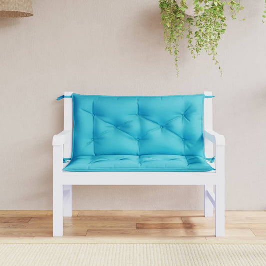 Tuinbankkussens 2 st 100x50x7 cm stof turquoise - AllerleiShop