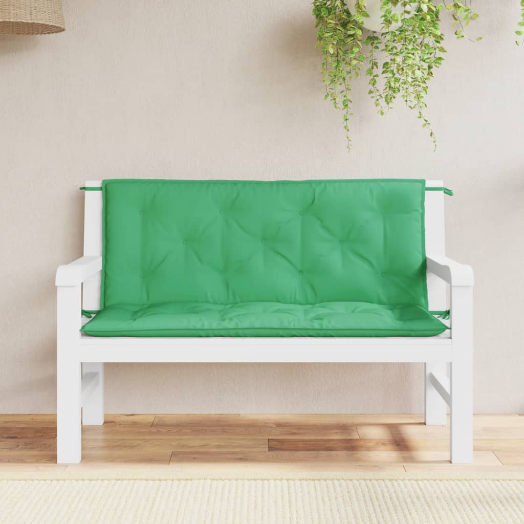 Tuinbankkussens 2 st 120x50x7 cm oxford stof groen - AllerleiShop