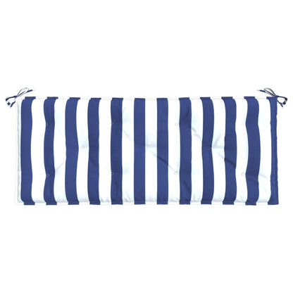 Tuinbankkussens 2 st gestreept 120x50x7 cm stof wit en blauw - AllerleiShop