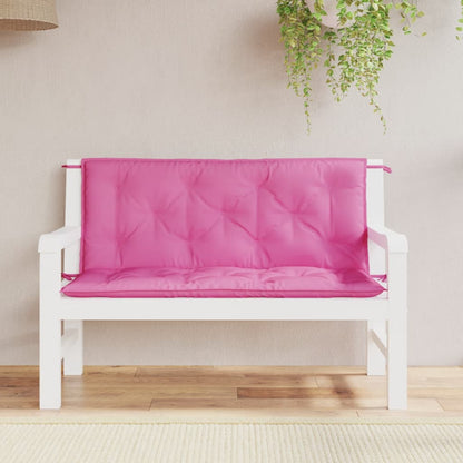 Tuinbankkussens 2 st 120x50x7 cm stof roze - AllerleiShop