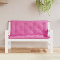 Tuinbankkussens 2 st 120x50x7 cm stof roze