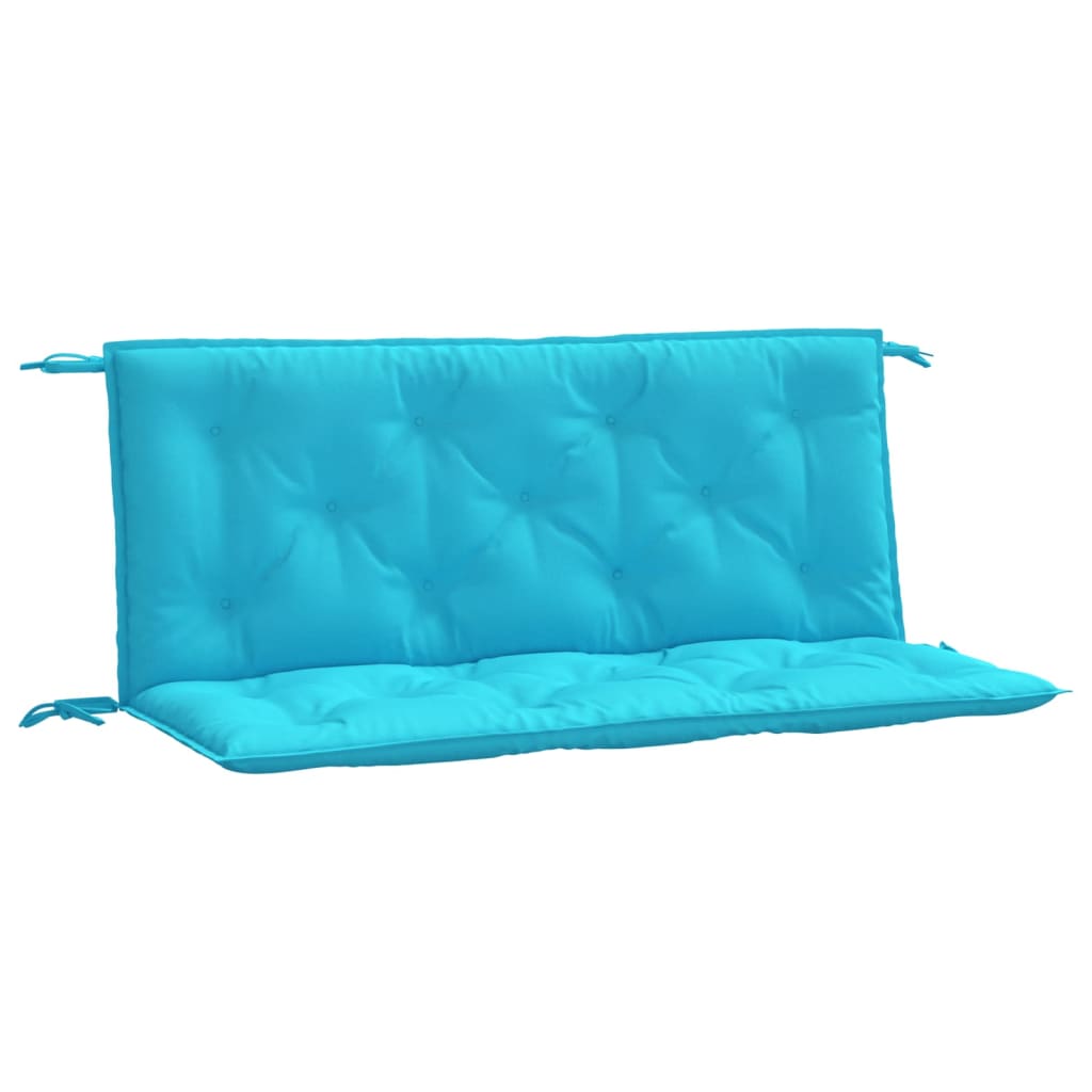 Tuinbankkussens 2 st 120x50x7 cm stof turquoise - AllerleiShop