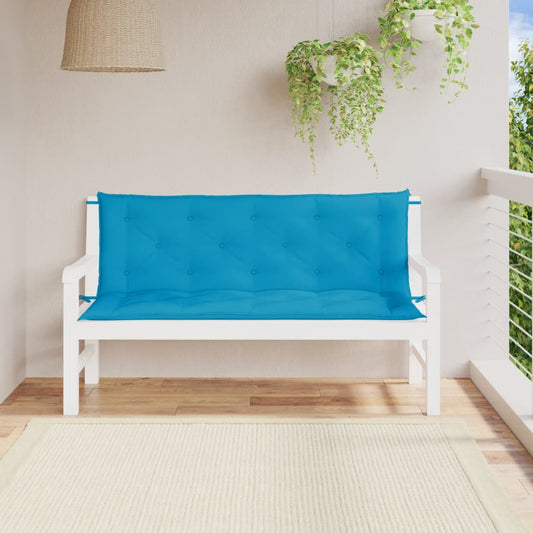 Tuinbankkussens 2 st 150x50x7 cm oxford stof lichtblauw - AllerleiShop