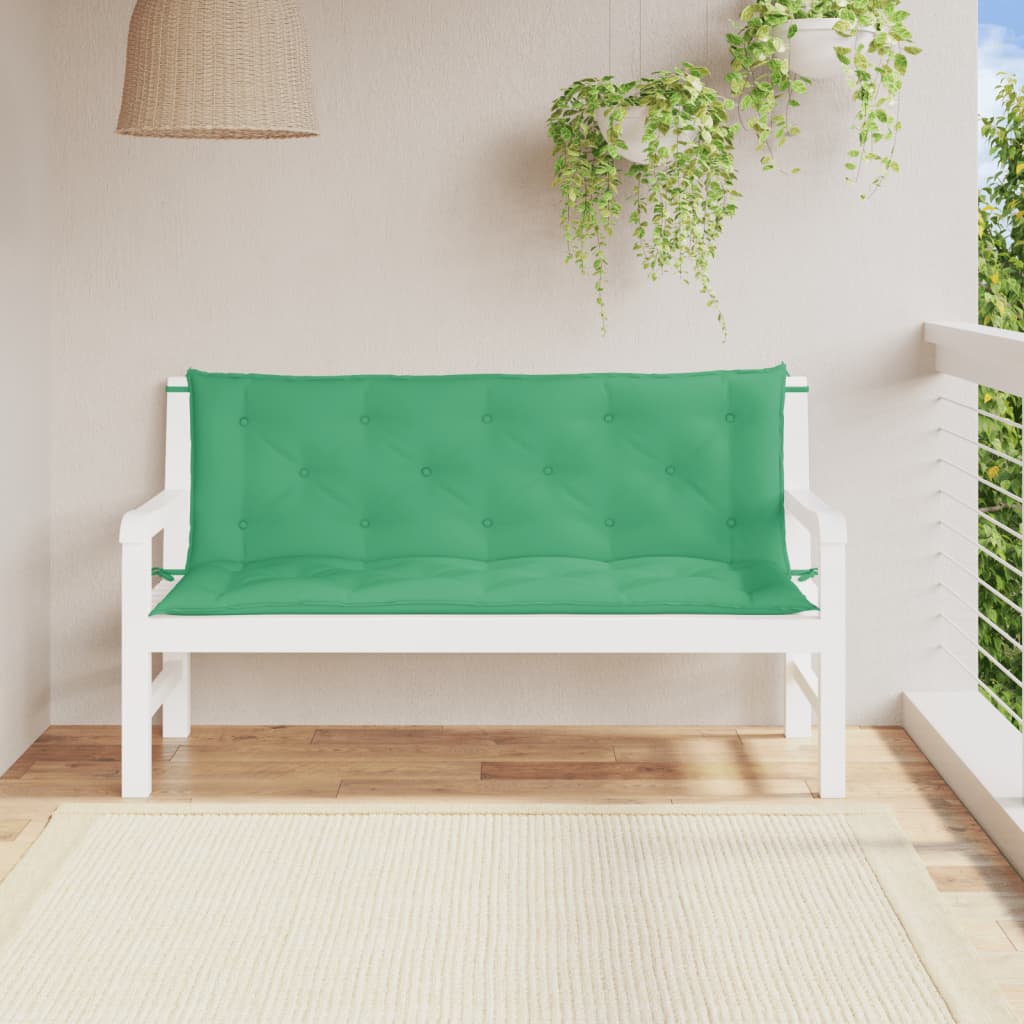 Tuinbankkussens 2 st 150x50x7 cm oxford stof groen - AllerleiShop