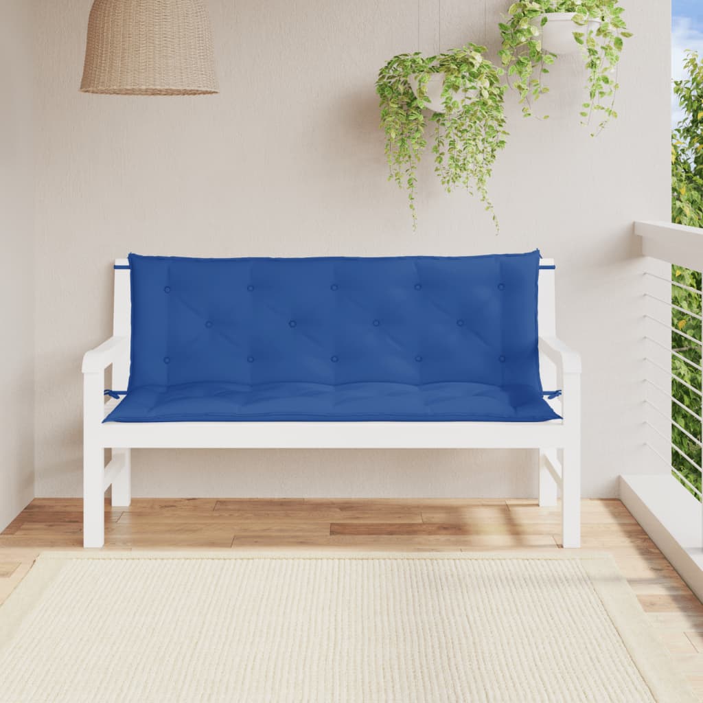 Tuinbankkussens 2 st 150x50x7 cm oxford stof blauw - AllerleiShop