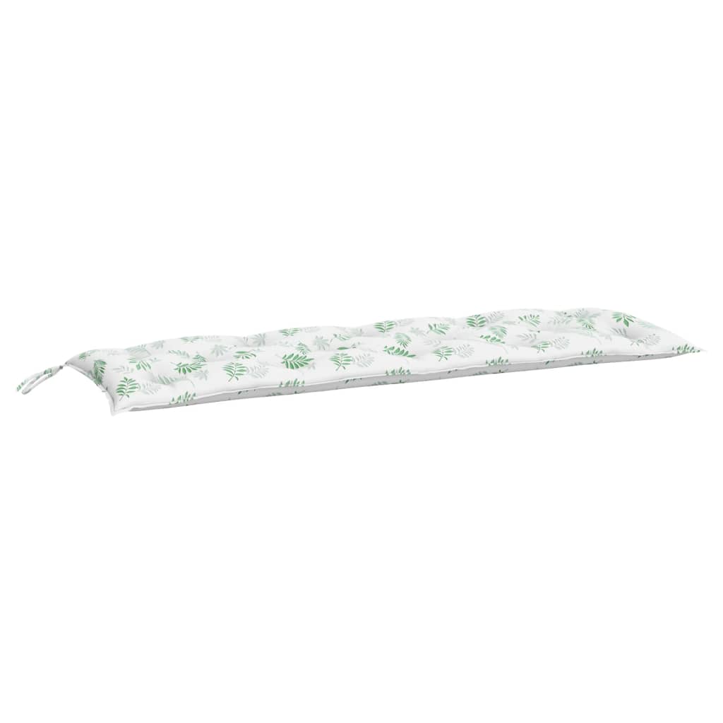 Tuinbankkussens 2 st bladpatroon 150x50x7 cm stof - AllerleiShop