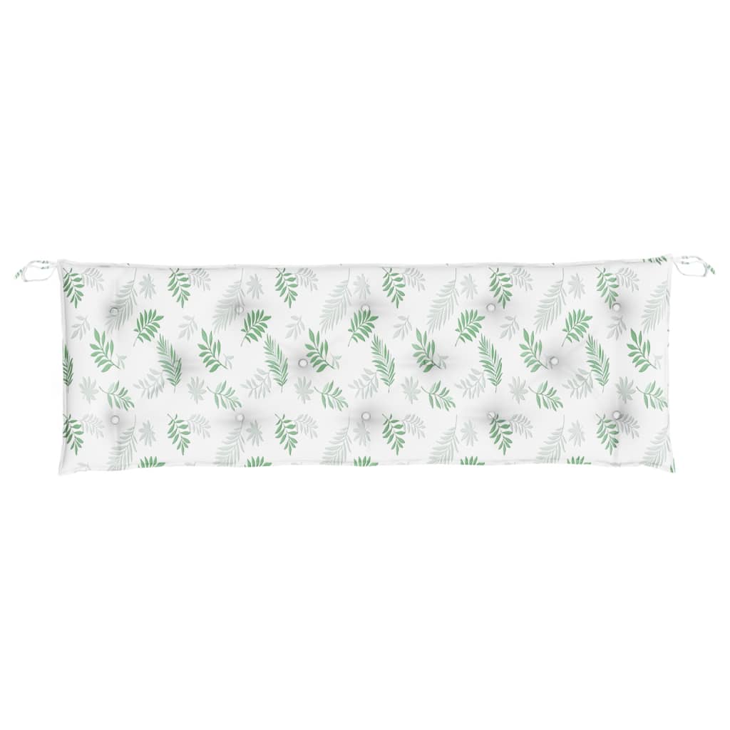 Tuinbankkussens 2 st bladpatroon 150x50x7 cm stof - AllerleiShop