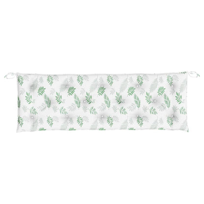 Tuinbankkussens 2 st bladpatroon 150x50x7 cm stof - AllerleiShop