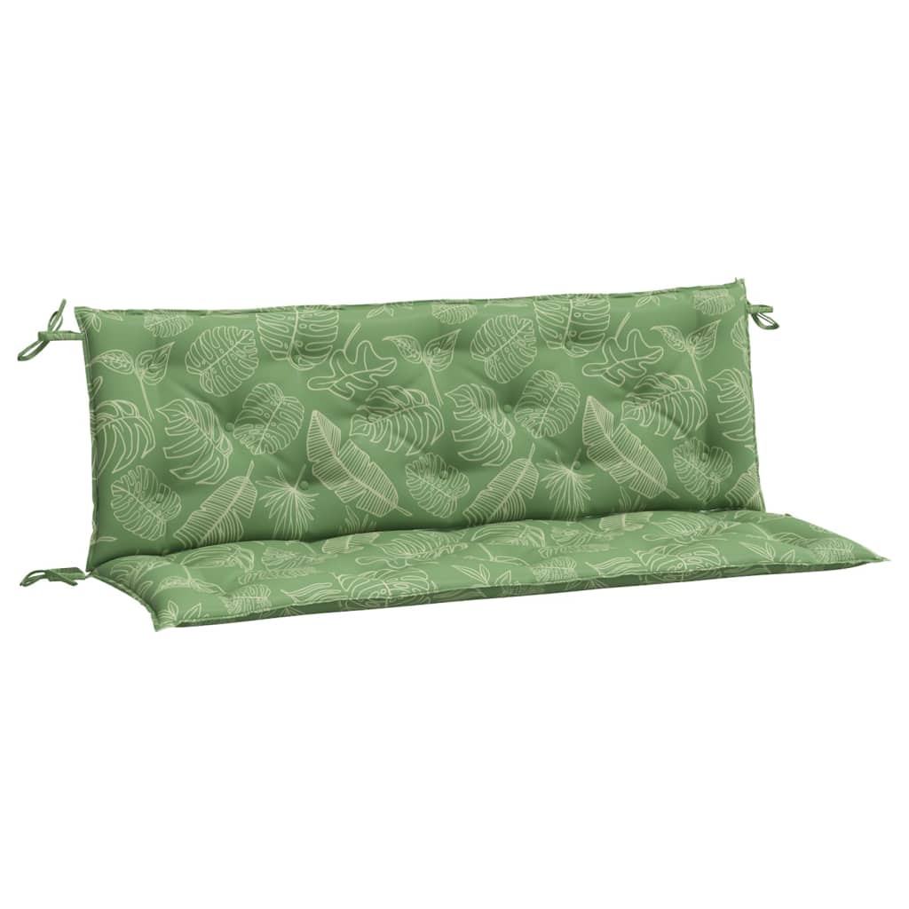 Tuinbankkussens 2 st bladpatroon 150x50x7 cm stof - AllerleiShop