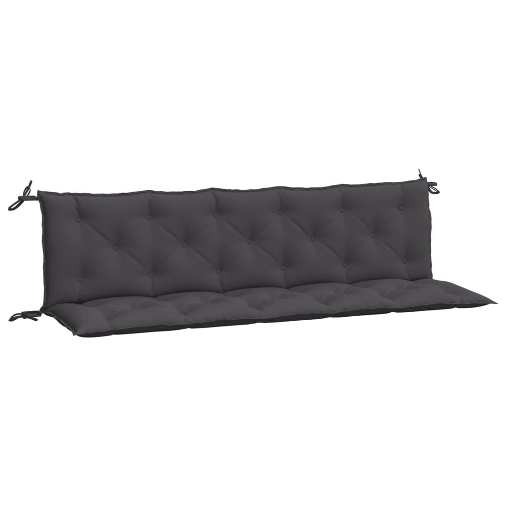 Tuinbankkussens 2 st 180x50x7 cm oxford stof antracietkleurig - AllerleiShop