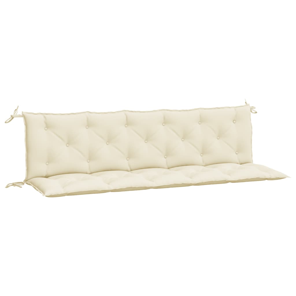 Tuinbankkussens 2 st 180x50x7 cm oxford stof crèmewit