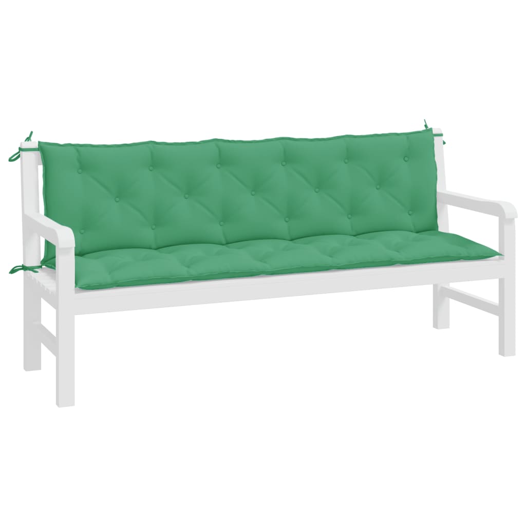 Tuinbankkussens 2 st 180x50x7 cm oxford stof groen - AllerleiShop