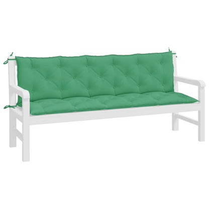 Tuinbankkussens 2 st 180x50x7 cm oxford stof groen - AllerleiShop