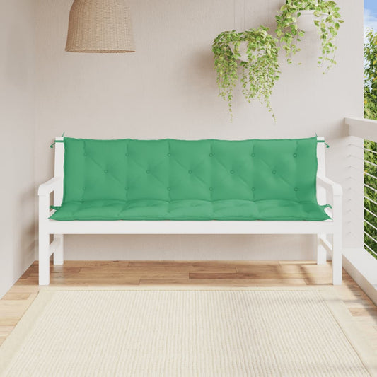 Tuinbankkussens 2 st 180x50x7 cm oxford stof groen - AllerleiShop