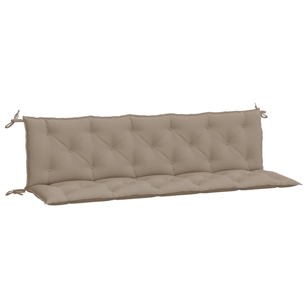 Tuinbankkussens 2 st 180x50x7 cm oxford stof taupe - AllerleiShop